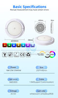 Lampes LED RGB pour piscine, rechargeables 12V, étanches IP68, télécommandées, rempli de résine ABS, sous-marines