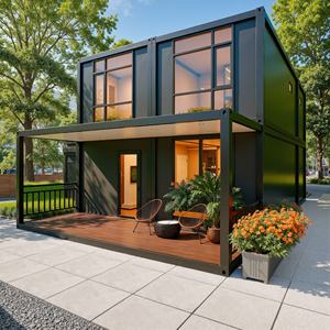 Villa préfabriquée de luxe CE ISO 20 pieds 40 pieds Maisons conteneurs portables 2 3 4 5 chambres Maisons préfabriquées modulaires mobiles Tiny Homes - Product Image 1