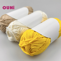 6ply Thread Hand Knit 100% Combed Macrame Yarn 3mm Cotton Soft Breathable for Fashion Beach Cloth Sets 100% Cotton Yarn Combed