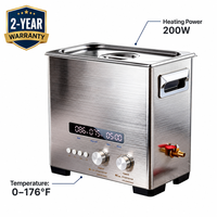 Ultraschallreiniger 6L 200W 40kHz Thermostatischer Edelstahltank Schmuck Brillen Uhrenteile Professioneller Ultraschallreiniger