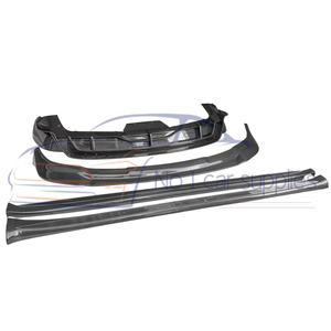 Kit de Carrocería de Fibra de Carbono Seca Brillante, Alerón Delantero, Difusor Trasero y Faldones Laterales para TESLA Model X 2022+ - Product Image 3