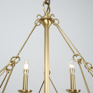 Wholesale Custom Copper Crystal Chandelier Traditional Glam Style Brass Finish Candelabra for <b>Dining</b> Room Hotel Ballroom - Product Image 6