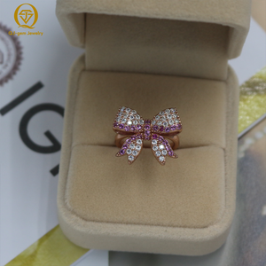 แหวนเพชรเพาะเลี้ยงแบบกำหนดเองสำหรับผู้หญิง เงินแท้ 925 ทอง 10K 14K 18K แพลตตินั่ม เครื่องประดับชั้นดี รับผลิตตามสั่ง ขายส่ง - Product Image 5