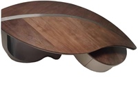 Table basse STG moderne en bois avec tiroirs de rangement en forme de feuille pour salon, mobilier de maison, style décoratif