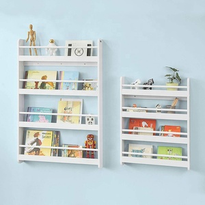 Étagère <span class=keywords><strong>murale</strong></span> moderne nordique en bois blanc pour enfants, étagère de rangement pour livres d'enfants, étagère pour enfants - Product Image 6