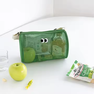 I-0774 Wholesale <b>Large</b> Capacity One Shoulder Portable Travel <b>Makeup</b> <b>Bag</b> Fashion Mesh Diagonal Swimming Toiletries Storage Zipper - Product Image 5