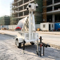 Remorques de surveillance solaire mobiles pliables pour un transport efficace et une surveillance des parkings