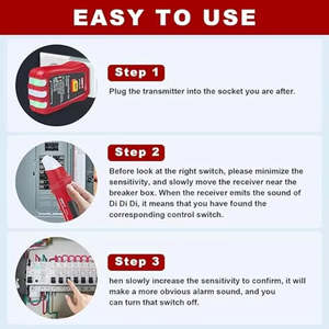 UNI-T UT25A AC Leistungs schalter Finder und Tracer Tool Kit mit elektrischem integriertem <span class=keywords><strong>GFCI</strong></span> Outlet <span class=keywords><strong>Tester</strong></span> AC 90-120V USA Stecker - Product Image 4