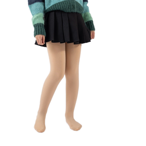 Collant da Danza per Ragazze Autunno Inverno Bianchi Foderati in <span class=keywords><strong>Pile</strong></span> Pantaloni Elasticizzati Monopezzo con Vita Rinforzata <span class=keywords><strong>Leggings</strong></span> Caldi - Product Image 1