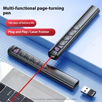 Lápiz Pasador de Páginas Multimedia S5 Recargable con Pantalla Digital, Material ABS, Potencia de 1mW, Puntero Láser Inalámbrico para Negocios, Profesores y Presentaciones PPT