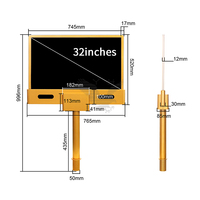 YH 12mm Led Casino Écran Ultra-Mince Baccarat Table Double Face Casino Moniteur Avec Bande Lumineuse Colorée Et 2 Mini Écrans