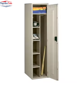 Double Layer Durable Modern Stainless Steel <b>Shoe</b> Cabinet with Adjustable Lock Shelf <b>and</b> <b>Coat</b> <b>Hanger</b> for Living Room Furniture - Product Image 2