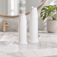 Tube de dentifrice sans air en plastique PP de 100 ml et 130 ml, flacon de dentifrice vide à pompe, logo personnalisé