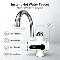 Chauffe-eau électrique instantané sans réservoir 3000W pour camping-car, extérieur, garage, autonome, classe énergétique pour la vente en gros et usage domestique
