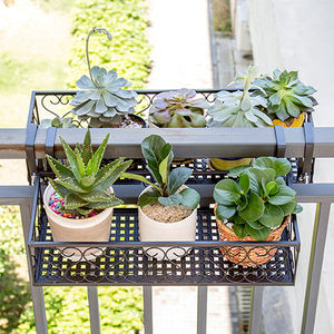 Support pour pots de fleurs pour balcon Garde-corps Tenture murale Support pour plantes <span class=keywords><strong>Panier</strong></span> en métal pour pots de fleurs - Product Image 5