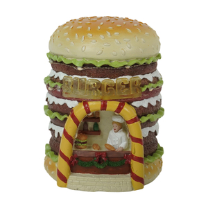 Décoration de Noël Animée Créative et Amusante en Résine LED en Forme de Burger, Personnalisable avec 8 Mélodies Musicales, Idéale pour Cadeaux d'Intérieur - Product Image 3