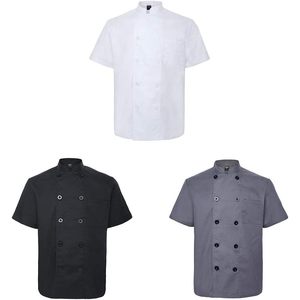 2025 3 Pack Chef Coat Jacket for Men & <b>Women</b> Long Sleeve <b>Aprons</b> for <b>Kitchen</b> & Hotel Use Woven Fabric Food Service Shirt - Product Image 4