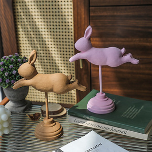 Ornement <span class=keywords><strong>Lapin</strong></span> Volant Minimaliste Moderne de Style Nordique pour Décoration de Meuble à <span class=keywords><strong>Vin</strong></span>, Meuble TV, Entrée, Cadeau de Déménagement - Product Image 2