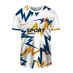 Unisex Breathable Crew Neck Sublimation Printed Soccer Jersey T-Shirt Sports Team Apparel 100% Polyester Short Sleeve Custom