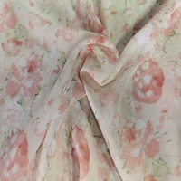 Tissu en Chiffon 100% Polyester Teint par Nouage 80 g/m² 58/60" Respirant Séchage Rapide Certifié GRS Rose Bleu Transparent Léger Froissé