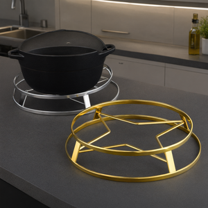 Support de cuisson vapeur en acier inoxydable, support de casserole, isolation thermique, acier plat épaissi, antidérapant, pour usage en cuisine - Product Image 2