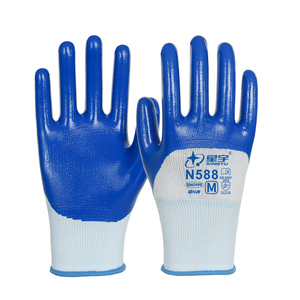 XINGYU 13 게이지 폴리에스터 니트릴 코팅 작업 장갑 산업 내유성 3/4 코팅 니트릴 안전 장갑 - Product Image 1