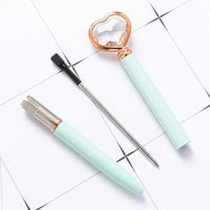Cadeau de mariage promotionnel, petit stylo en forme de cœur, stylo à bille en métal avec diamant, stylo à bille en cristal - Product Image 4