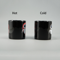Mug en céramique personnalisé sensible à la chaleur, changeant de couleur, OEM, tasse à café magique semi-porcelaine pour importateurs et designers