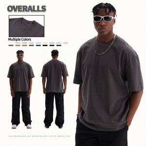 Camiseta personalizada de 240Gsm para hombre, Camiseta de algodón 100%, ropa de calle de calidad de lujo, camiseta de gran tamaño para hombre - Product Image 1