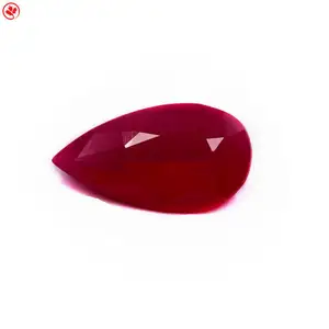 Redleaf gems Rubi stone price wholesale pear shape 5# synthetic 3*4mm-13*18mm loose gemstone