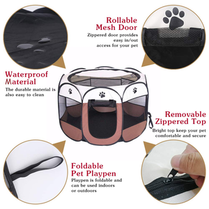 Corral para Perros, Jaula Tipo Tienda de Campaña para Perros Pequeños, Portátil para Interiores y Exteriores, de Acero Inoxidable, Ecológico - Product Image 3