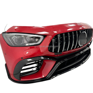 Ensemble de pare-chocs avant d'origine pour <span class=keywords><strong>Mercedes</strong></span>-Benz W290 <span class=keywords><strong>AMG</strong></span> GT53 GT63 avec support de radiateur et pièces de phares, kit carrosserie automobile - Product Image 2