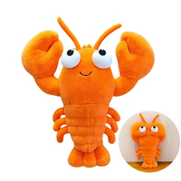 Coussin décoratif personnalisé en forme d'homard mignon, adorable peluche de dessin animé, jouet en peluche créatif en forme de crabe, coussin doux pour canapé et maison