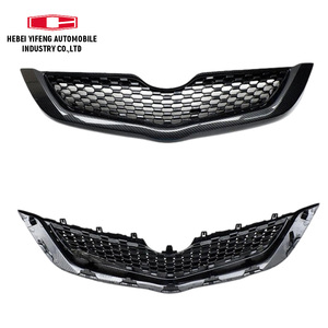 Grille supérieure de pare-chocs avant 53111-52500, grille en nid d'abeille, pièces de rechange pour Toyota <span class=keywords><strong>Yaris</strong></span> <span class=keywords><strong>2012</strong></span>, grille de voiture en plastique noir - Product Image 2
