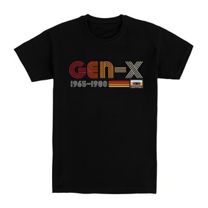T-shirt Gen X 1965-1980 dal design retrò, taglia unisex per adulti - Product Image 2
