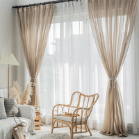 Innermor lin voilage rideau de fenêtre en gros polyester tissu pour salon