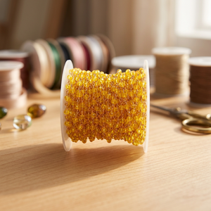 Chaîne de prière tendance en quartz jaune, perles rondelles faites à la main, connecteurs plaqués or, bijoux multi-pierres, chaîne en fil enroulé avec zircone cubique - Product Image 3