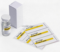 Étiquettes de flacons en PP PET avec hologramme argenté, durables, écologiques, imperméables, adhésives, personnalisées pour flacons de 3 ml