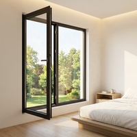 PAS24 Fenêtre Moderne à Cadre Minimaliste en Aluminium Double Vitrage Insonorisée Étanche Moustiquaire Climat Tropical Sur Mesure