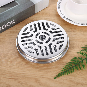 Soporte para espirales antimosquitos con tapa, bandeja circular de metal para uso doméstico, repelente de insectos ignífugo, fácil de limpiar, diseño de doble capa - Product Image 2