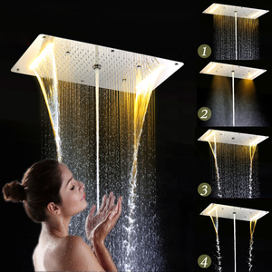 Multifunction <strong>Thermostatic</strong> <strong>Shower</strong> Faucets Set Electric LED Concealed Large Rain Waterfall Mist Column <strong>Shower</strong> Panel Faucets <strong>Tap</strong> - Product Image 1