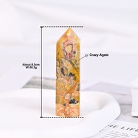 Hot Selling Heils tein Hochwertiger hand polierter Sechseck Crazy Achat Natural Crystal Tower Point für Energie