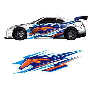 Autocollant en vinyle décoratif imperméable UV OEM, adhésif amovible, lamination mate pour les fenêtres de voiture, les pare-chocs, décoration de voiture personnalisée - Product Image 1