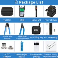 Kit d'outils fibre optique à bon prix AUA-6C, cisaille à fibre, puissancemètre optique, localisateur visuel de défauts 15mW, OPM VFL, kit d'outils fibre optique FTTH