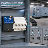 Commutateur de transfert automatique 4P ATS 440V 63A pour systèmes d'alimentation de secours industriels