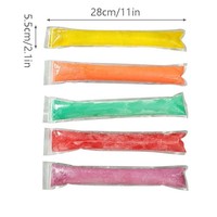 Sac d'Emballage Personnalisé Transparent Thermoscellable pour Yaourt, Aliments, Glaces et Sucettes Glacées, avec Fermeture Éclair, en Plastique pour Congélation