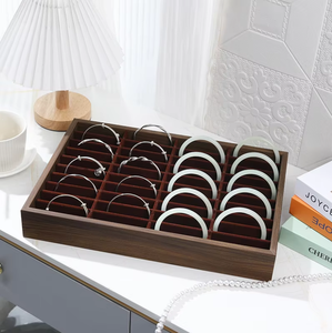 Elegant 40-Space Rosewood Walnut Wood <b>Jewelry</b> Bangle Storage Display <b>Organizer</b> New Container for Efficiently Organizing <b>Jewelry</b> - Product Image 5