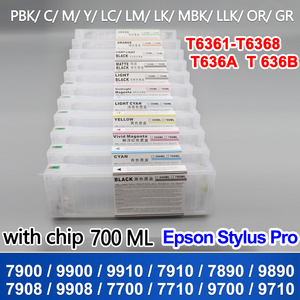 T6361-T6369 T636A T636B Cartouche D'encre Pour <span class=keywords><strong>Epson</strong></span> <span class=keywords><strong>Stylus</strong></span> <span class=keywords><strong>Pro</strong></span> <span class=keywords><strong>7900</strong></span> 9900 9910 7910 7890 9890 7908 9908 7700 7710 9700 9710 - Product Image 2