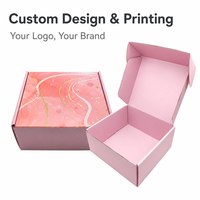 Boîtes d'emballage en carton ondulé pliables personnalisées avec logo imprimé pour cadeaux, chaussures, vêtements, expédition
