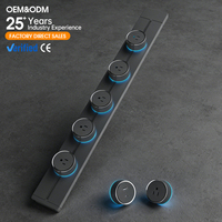Lumière ambiante LED à verrouillage par torsion en alliage d'aluminium certifiée CE, norme européenne, avec prise de courant portable pour usage au bureau